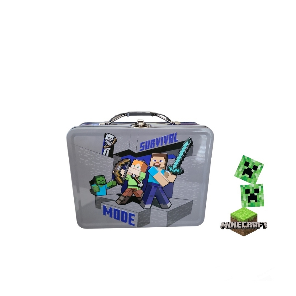 Minecraft Survival Mode Tin Stationery Box